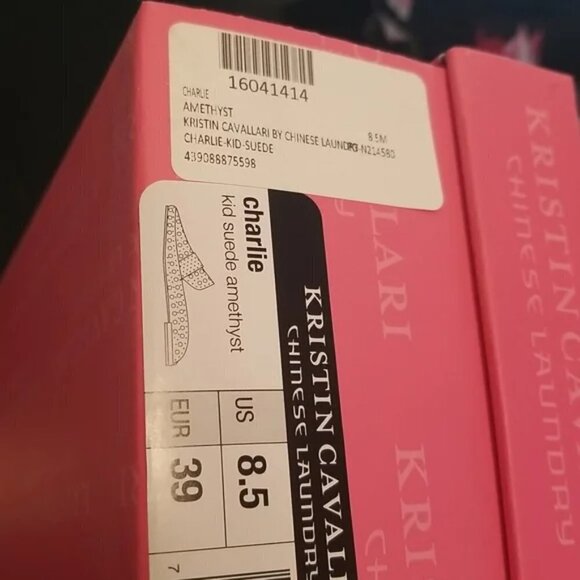 💕KRISTIN CAVALLARI💕 Suede Studded Loafer Mules ~ Amethyst 8.5 New in Box - Picture 12 of 12